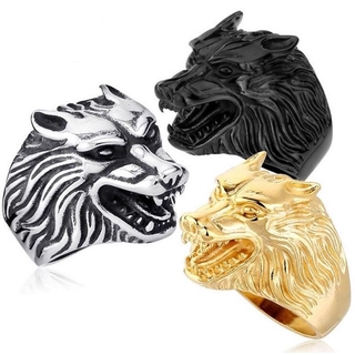 SEUSUK Jóias De Moda Masculina Vintage Cool Wolf Ring Punk Anel Masculino