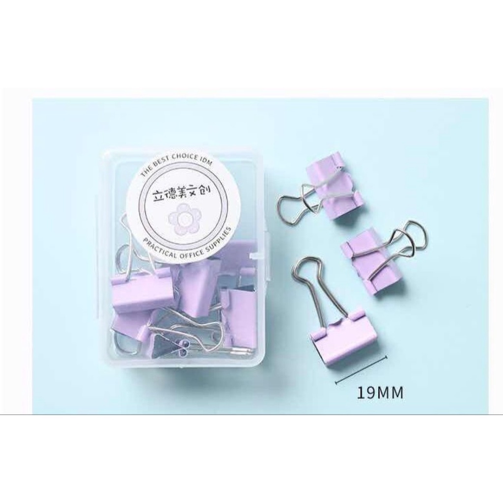 Clips Binder de Metal Colorido Pastel, Prendedor de Papel Tamanho P em Oferta na Shopee