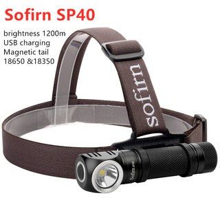 Lanterna LED Sofirn SP40 XPL 1200lm USB Recarregável Farol À Prova D