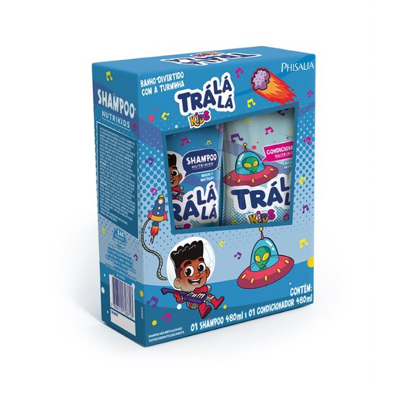 Kit Shampoo E Condicionador Infantil Nutrikids Tra La La 480ml
