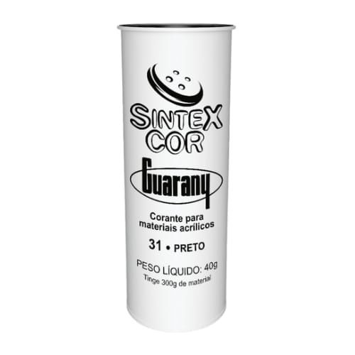 Corante P/ Materiais Acrílicos Sintexcor Guarany 40g Preto em Oferta na Shopee
