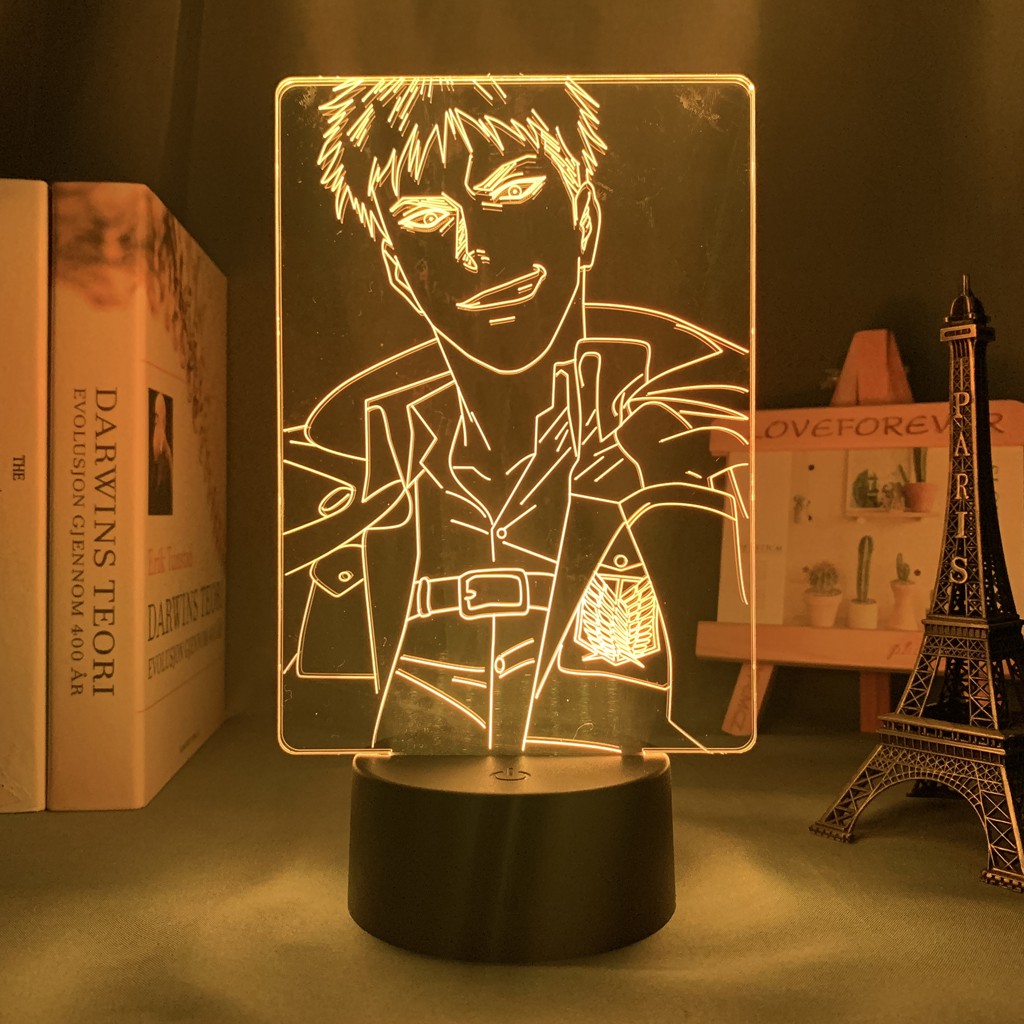 Anime Attack on Titan Jean Kirstein Figure Lâmpada Led Noturna Jagermeister