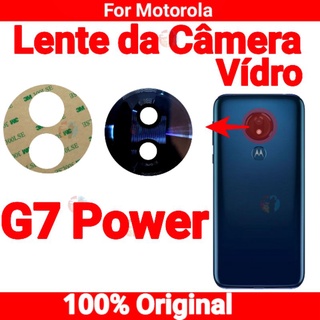 Lente Vidro Da Camera Traseira Motorola Moto G7 Power Xt1955 + Cola