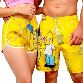 Kit Short Praia Casal Simpsons Hommer Verão Tac Tel Envio Imediato Ref:10