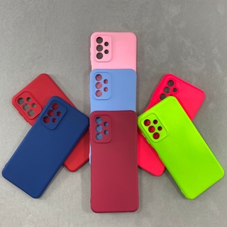 Capa Samsung A23 Silicone Aveludada Protege Câmera Colorida Capinha Anti Impacto