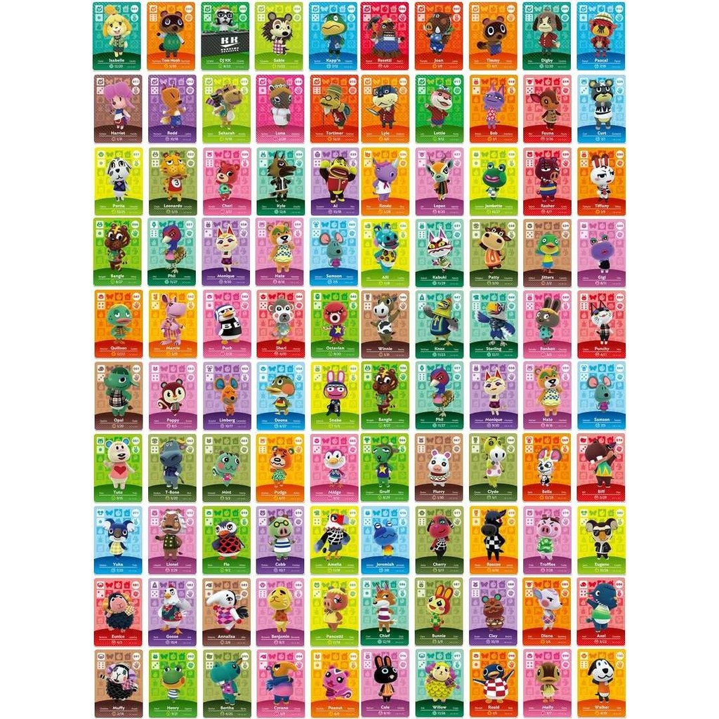 Animal Crossing New Horizons Amiibo Card - Valor Unitário - Tamanho oficial original