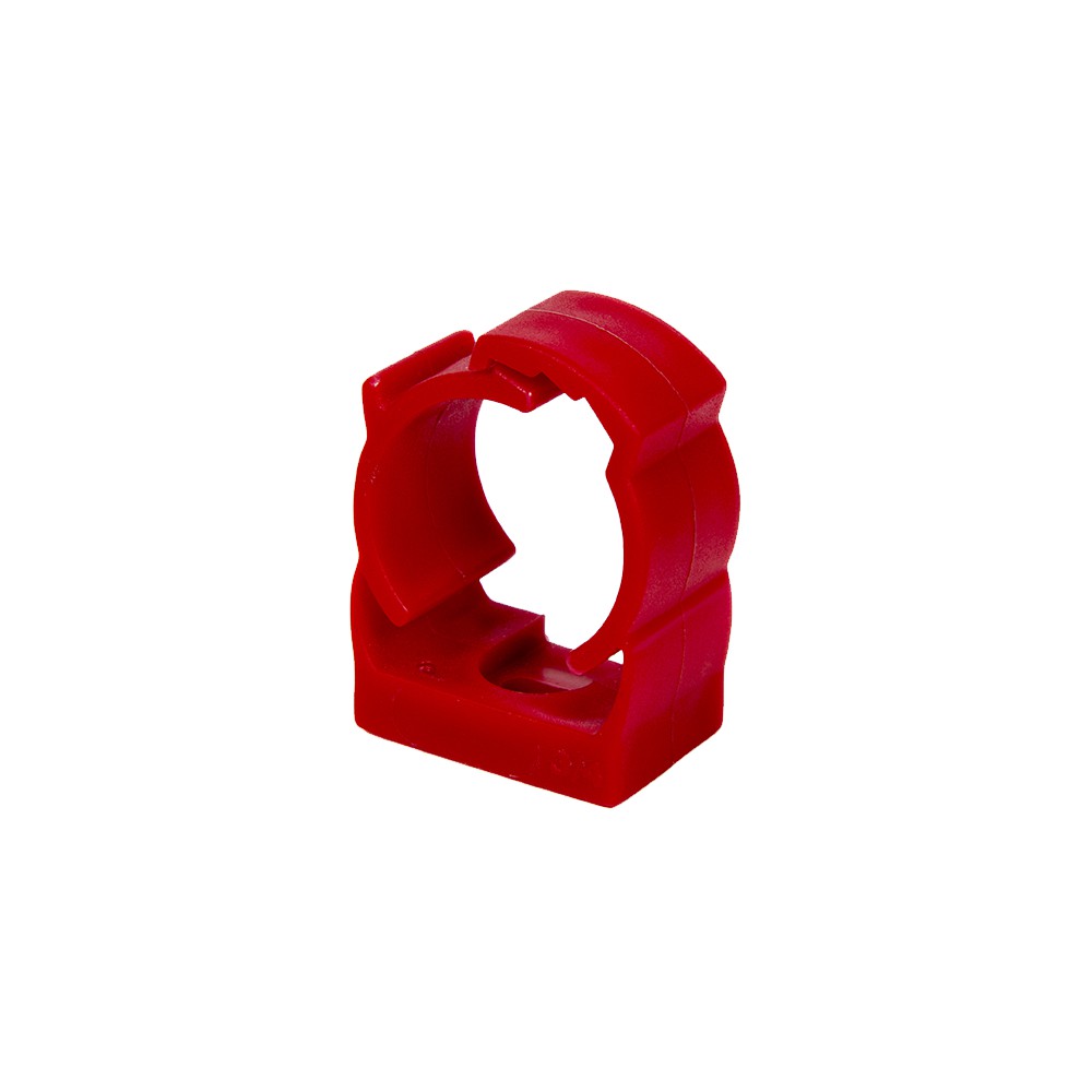 Abraçadeira P/Tubo Eletroduto de Pvc Click 1/2Pol Vermelha Kit 25Pçs