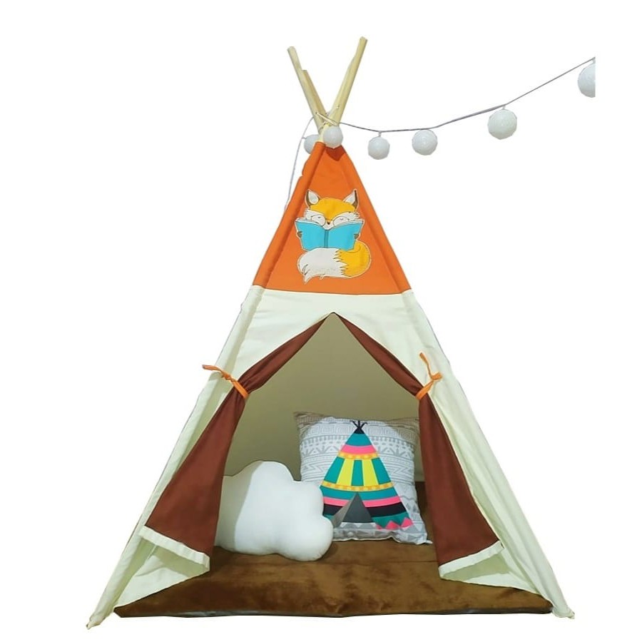 Barraca Infantil Tenda Cabana Artesanal Com Colchonete de Raposinha