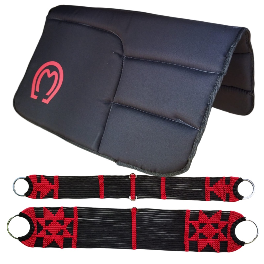 Baixeiro Manta Mangalarga Para Cavalgada + Jogo de Barrigueira e Cilha Poli Estrela Super Oferta