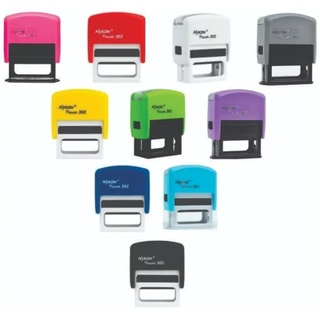 3 Carimbos Automáticos Personalizados + Tinta Para Tecido