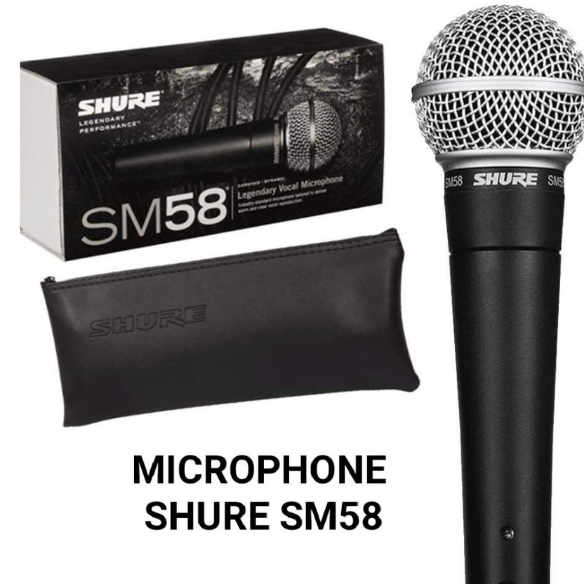 Microfone SHURE SM58 Microfon SM-58 Cabo MIC SM58 Dinâmico VOCAL