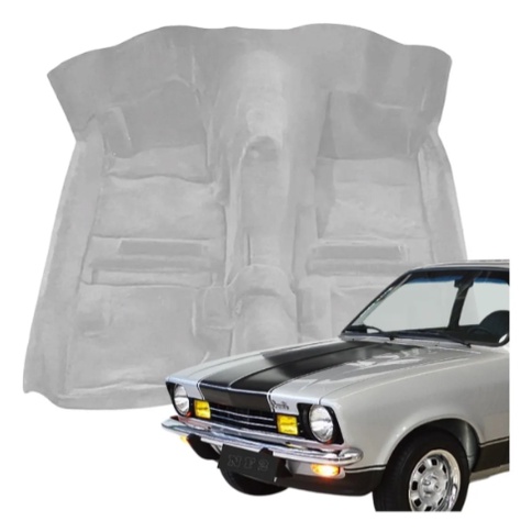 Carpete Moldado para assoalho Chevette / Chevy / Marajó - CINZA CLARO