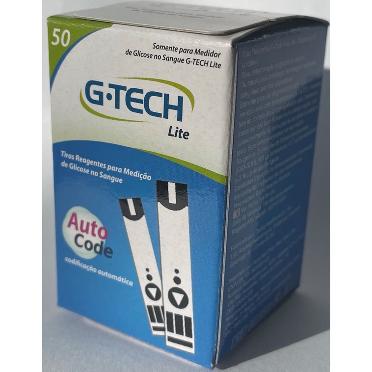 Tira Fita Reagente Medidor de Glicose Glicemia Diabete G-tech Free lite 50und