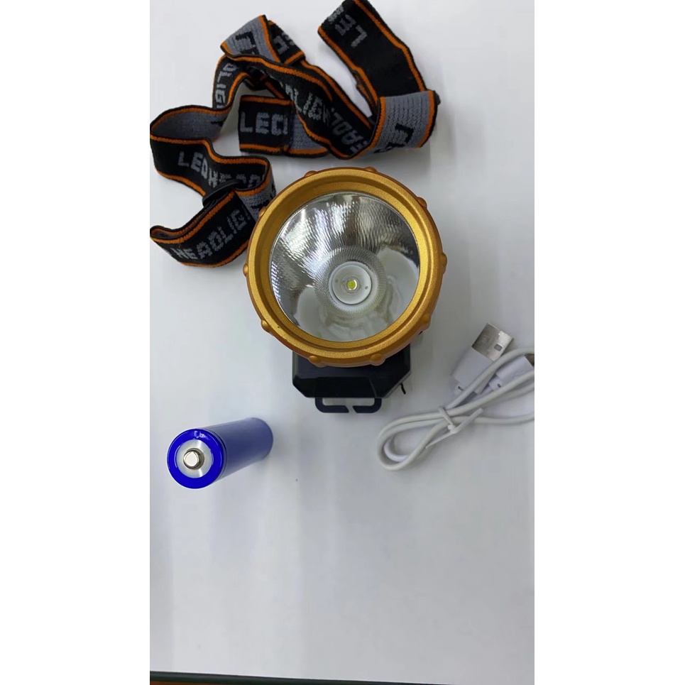 Imagem Lanterna De Cabeça 1 Led com 3 modo recarrecavel super led Forte com bateria 18650
