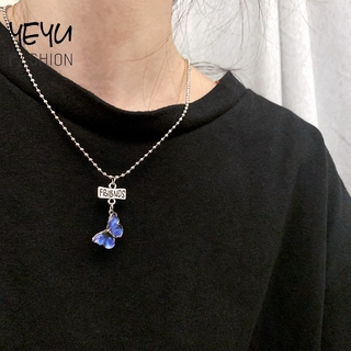 Ins Cool Style Retro Butterfly Necklace Estilo Borboleta Retro Namoradas Influenciador da Tendência Acessórios da Cadeia de Clavícula