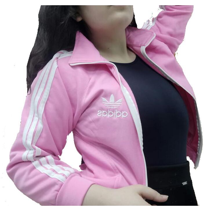 blusa de frio adidas rosa