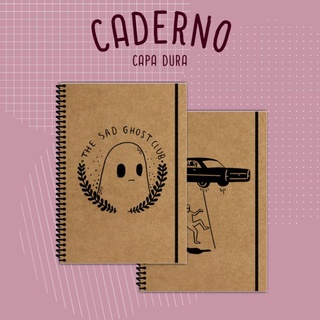 Caderno Kraft A5 com Capa Dura e Espiral na Lateral