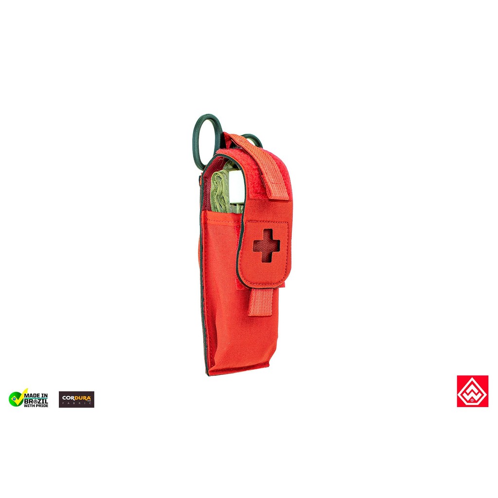 Porta Torniquete CAT Com Porta Tesoura Molle - Vermelho