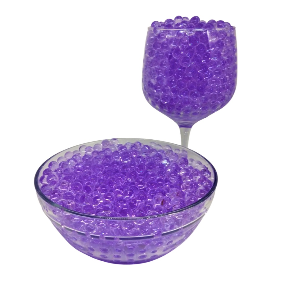 10.000 Bolinhas De Gel Roxas que Crescem na água Orbeez Orbis Hidrogel Decoração Vaso Planta Anti Stress