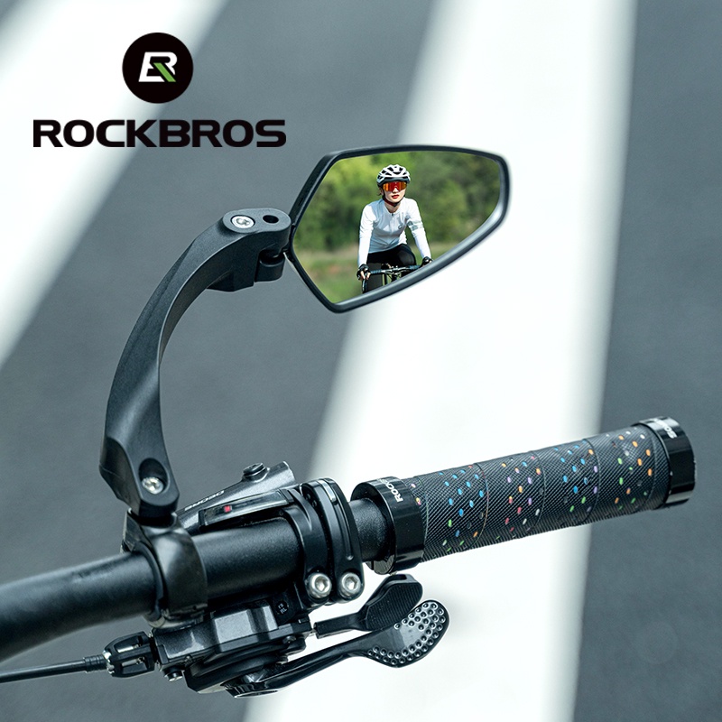 Espelho Retrovisor Bicicleta ROCKBROS HD 360 ° Espelhos Laterais Ajustáveis Para Mountain Bike Estrada/Ciclismo - Sports & Outdoors