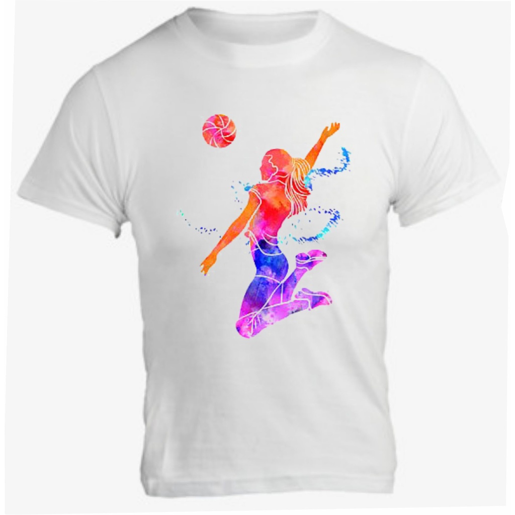 Camiseta Infantil Estampa Multicor Esporte Volei 30