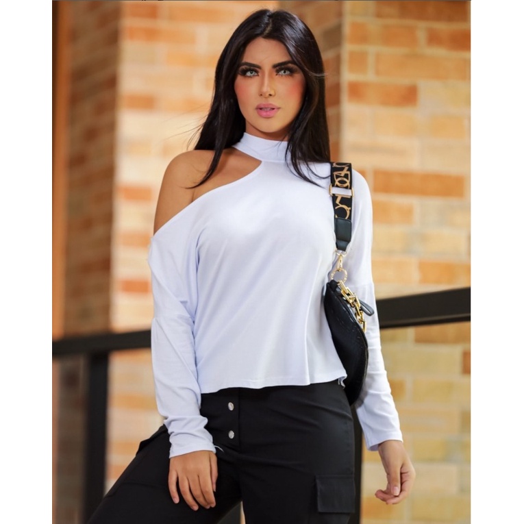 Blusa Blusinha Feminina Manga Longa Ciganinha  SHOKER em Oferta na Shopee