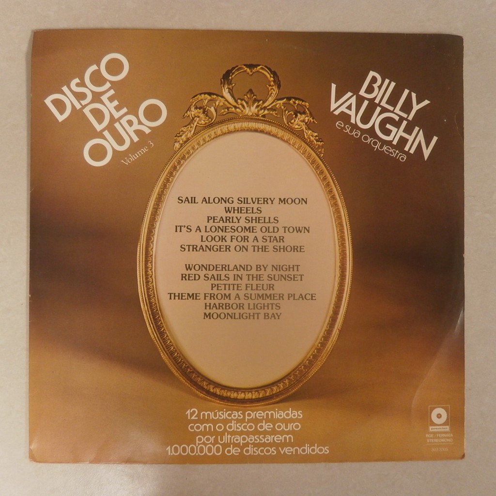 lp Billy Vaughn 1977 disco de ouro vol.3, disco vinil
