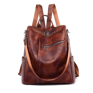 Mochila 2023 Nova Moda Vertical Casual Estilo Coreano Da Juventude Do Couro Macio Das Mulheres De Grande Capacidade