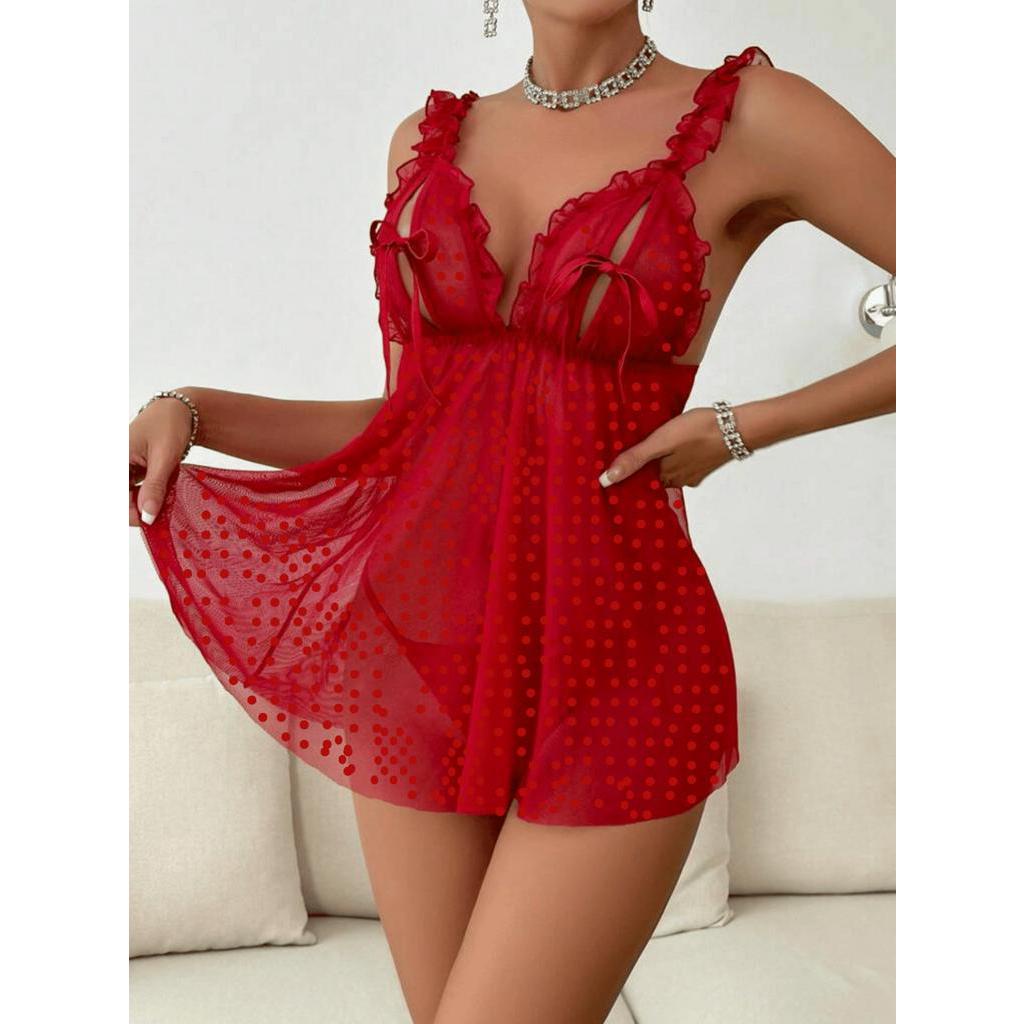 Camisola Linda Lingerie feminina em tule langerie