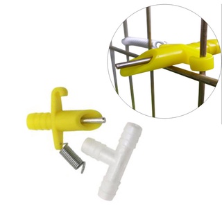 10 Pcs Bebedouro Para Aves De Capoeira Com Conector Em T A Criação De Coelhos Mamilo Plástico Integrado