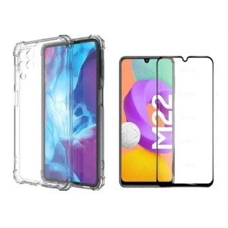KIT Capa Anti Shock Compatível M22 4G + Película De Vidro 3D