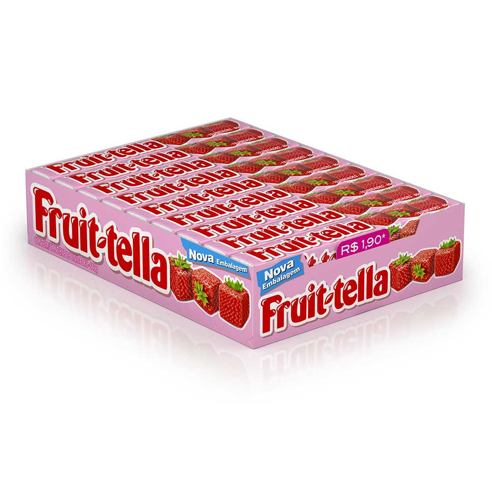 Bala Mastigável Fruittella Morango c/16 - Perfetti