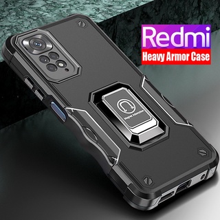 Redmi Nota 11 Pro 11S 10S 9 9S 10C 9A 9C Luxuoso Antideslizante Protetor De Lente Antiderrapante Capa De Armadura Pesada Suporte Metal Rotação