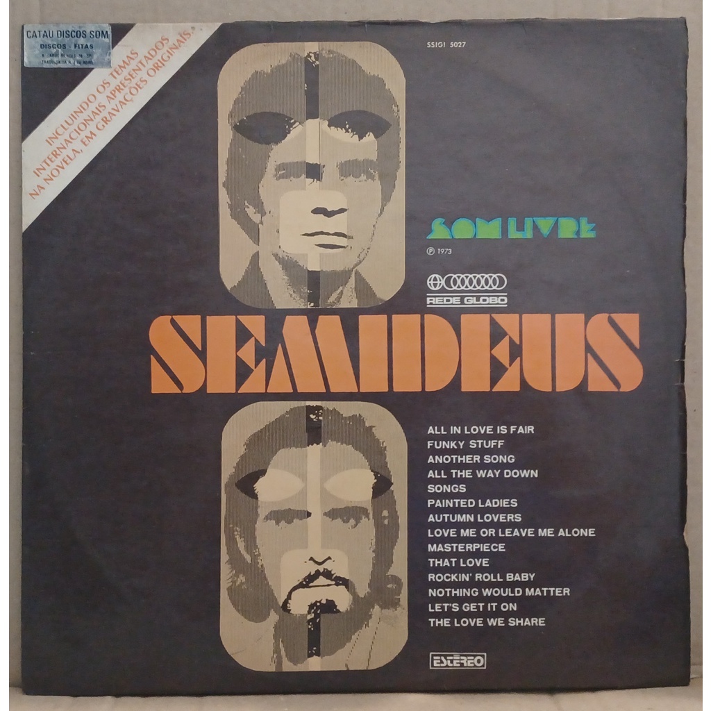 LP Disco De Vinil O Semideus - Trilha Internacional Da Novela - LP Ótimo Capa Laminada Boa Ver Fotos Ler Descrição