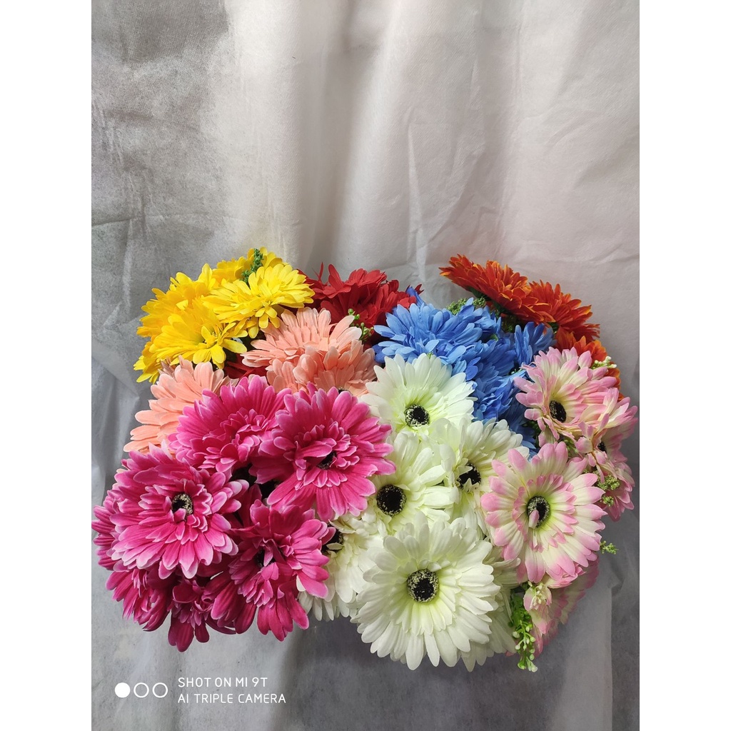 Buquê de Gérbera artificial com 5 flores