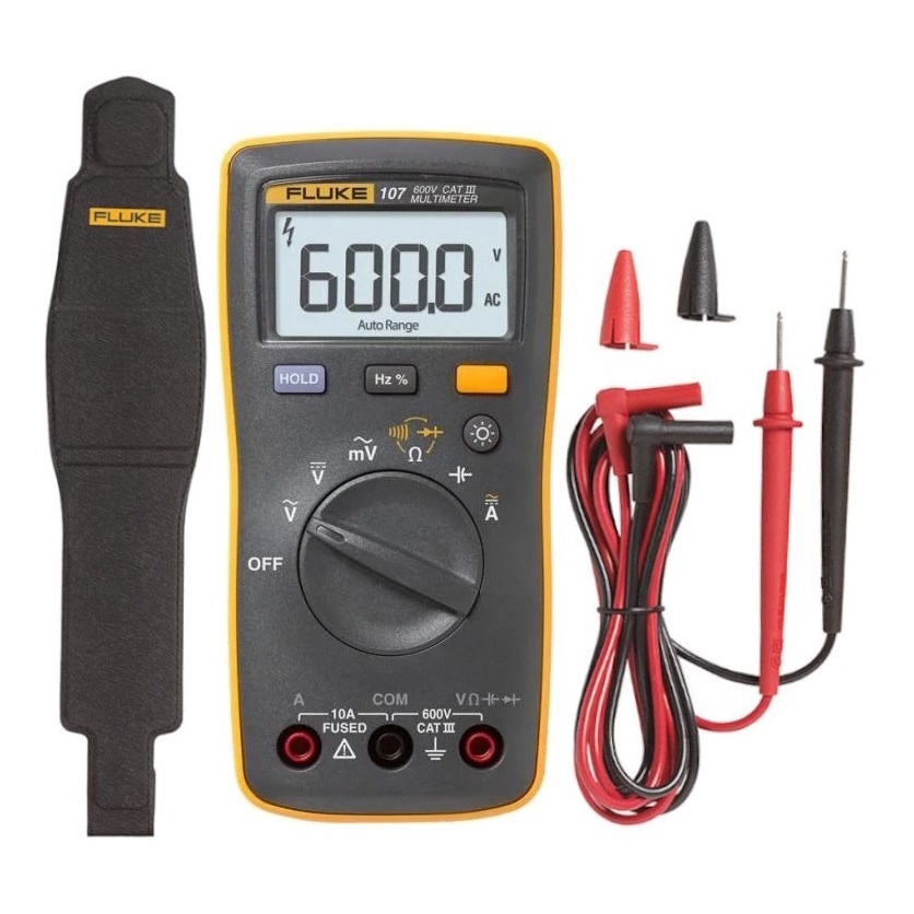 Multímetro Digital 107 Fluke CAT III com Pontas de Teste em Oferta na Shopee