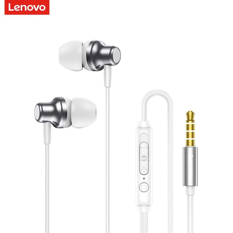 Fone Lenovo com Microfone e volume 1 driver dinâmico para celular melhor que Xiaomi Piston