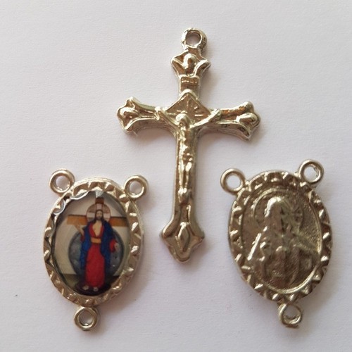 10 Cruz E 10 Entremeio De Santa Chagas P Confecção Terços em Oferta na Shopee