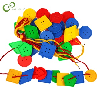 30 Pcs Brinquedos Educacionais Montessori Para Crianças Blocos Geométricos De Aprendizagem Precoce Botões De Rosqueamento Ajuda Ao Ensino