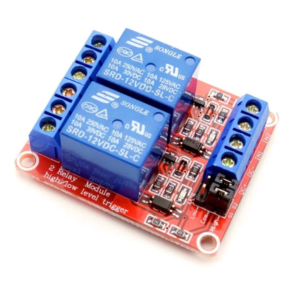 Rele 12V 2 Canais Modulo Para Arduino Nodemcu Esp8266 Automação Com Borne Kre