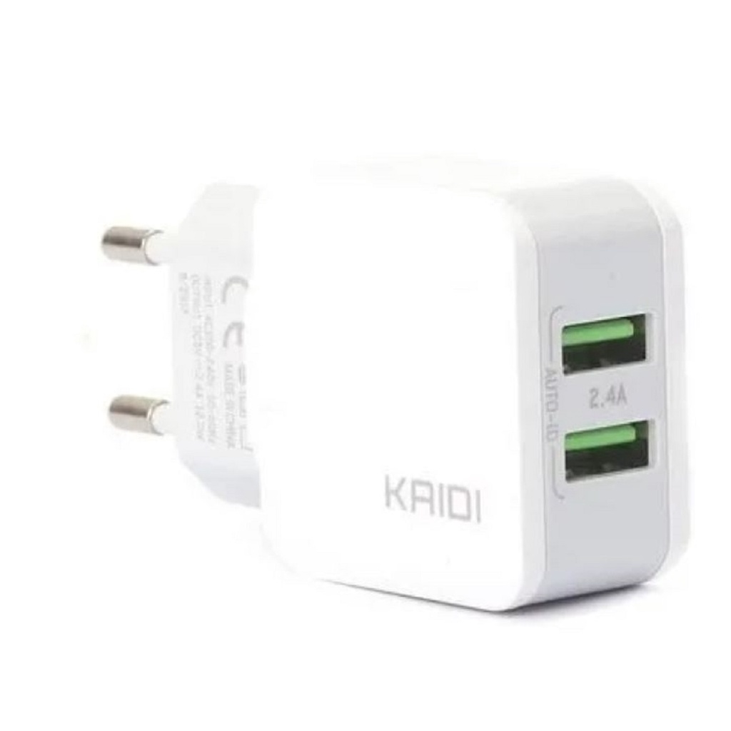 Carregador Fast Turbo Auto Id Kaidi 2 Usb Cabo Type C 2.4a
