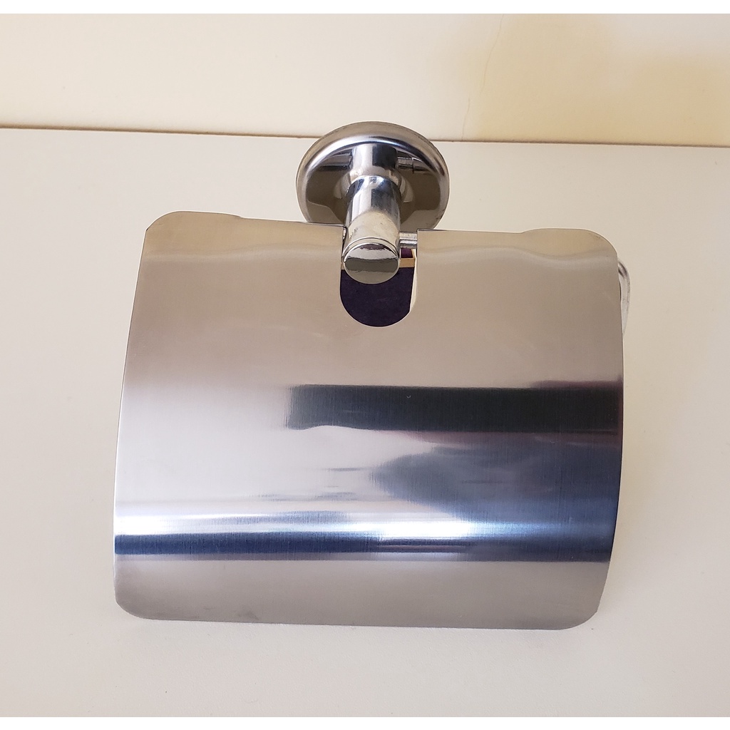 Porta Papel Higiênico Inox com Tampa