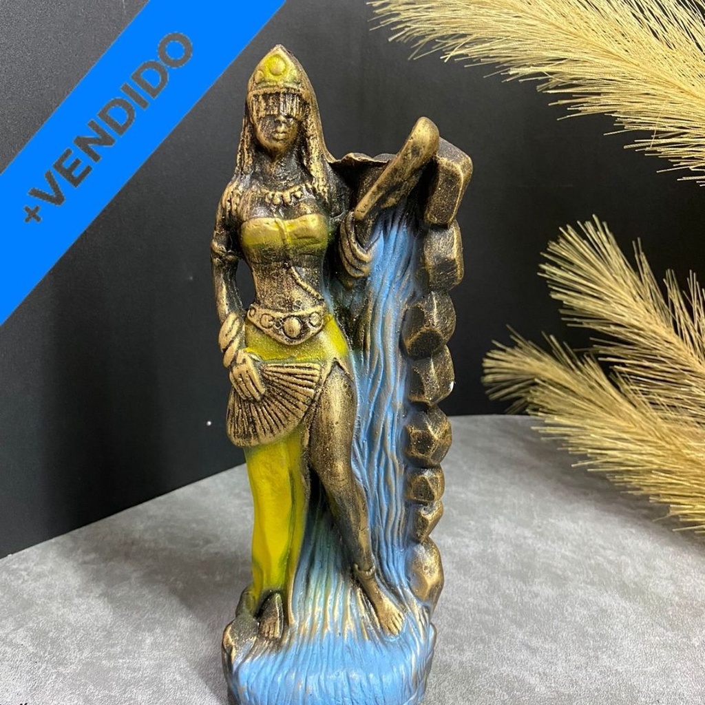 Imagem Orixá Oxum Estatua Cachoeira - Umbanda Decoração Gesso