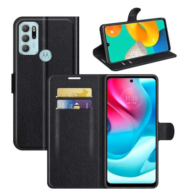 Capa para Moto G60 / G60s / G40 Fusion - Carteira Lenovo Motorola Flip Wallet Capinha Cover Case - Película Vidro Temperado