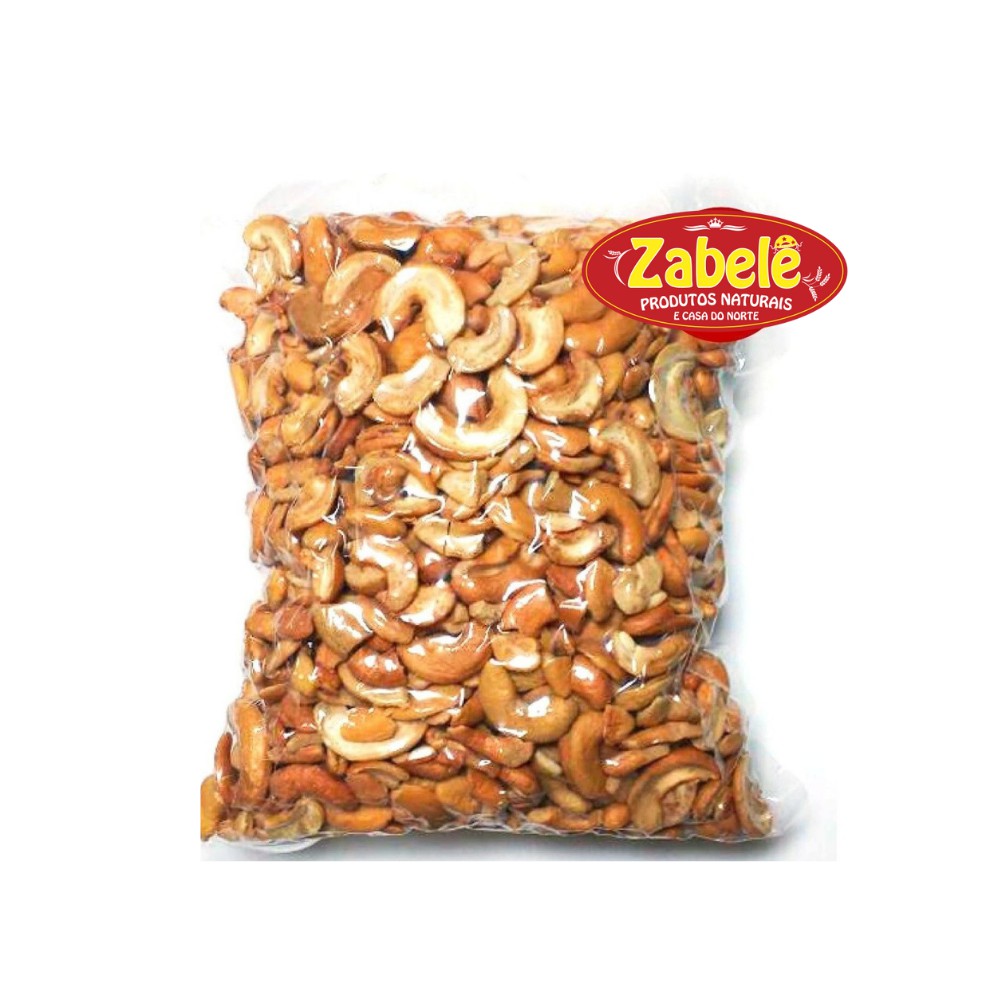 Castanha De Caju Torrada 1kg Em Bandas