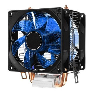 Cooler Duplo Led Cpu Dual Fan Pc Intel Amd 775 1366 1150 1151 1155 1156 AM2 AM3 AM4 T20