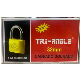 Cadeado tri-angle 32mm cx com 6 unidades em Oferta na Shopee