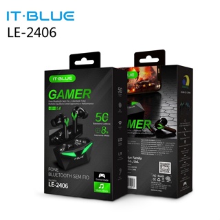 Fone Tws Bluetooth Gamer 5.3 Intra-auriculares It Blue Le-2406 em Oferta na Shopee