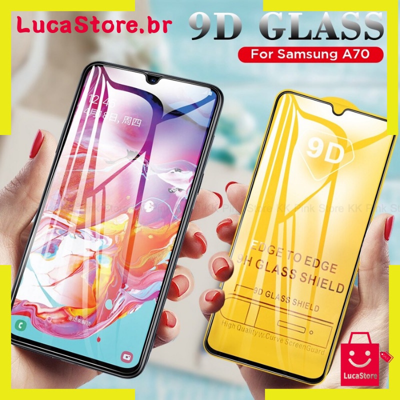 Película Vidro 3D 9D Samsung Galaxy A01/A02s/A03/A10/A11/A12/A22/A31/A32/A52/A51/A72 Cobre 100% da tela