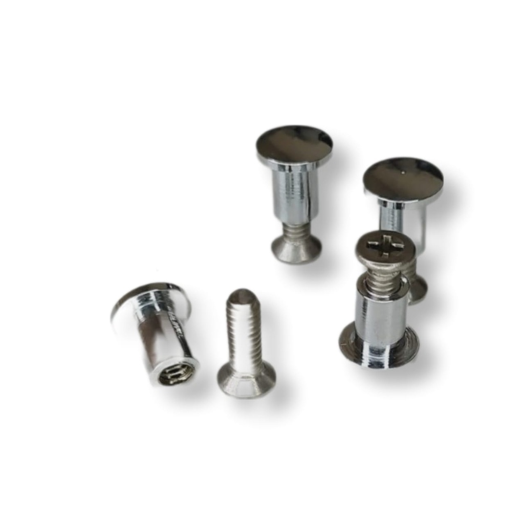 4 Rebites Metal Cromado 4 Parafusos Aço Inox Tampa Sanitário em Oferta na Shopee